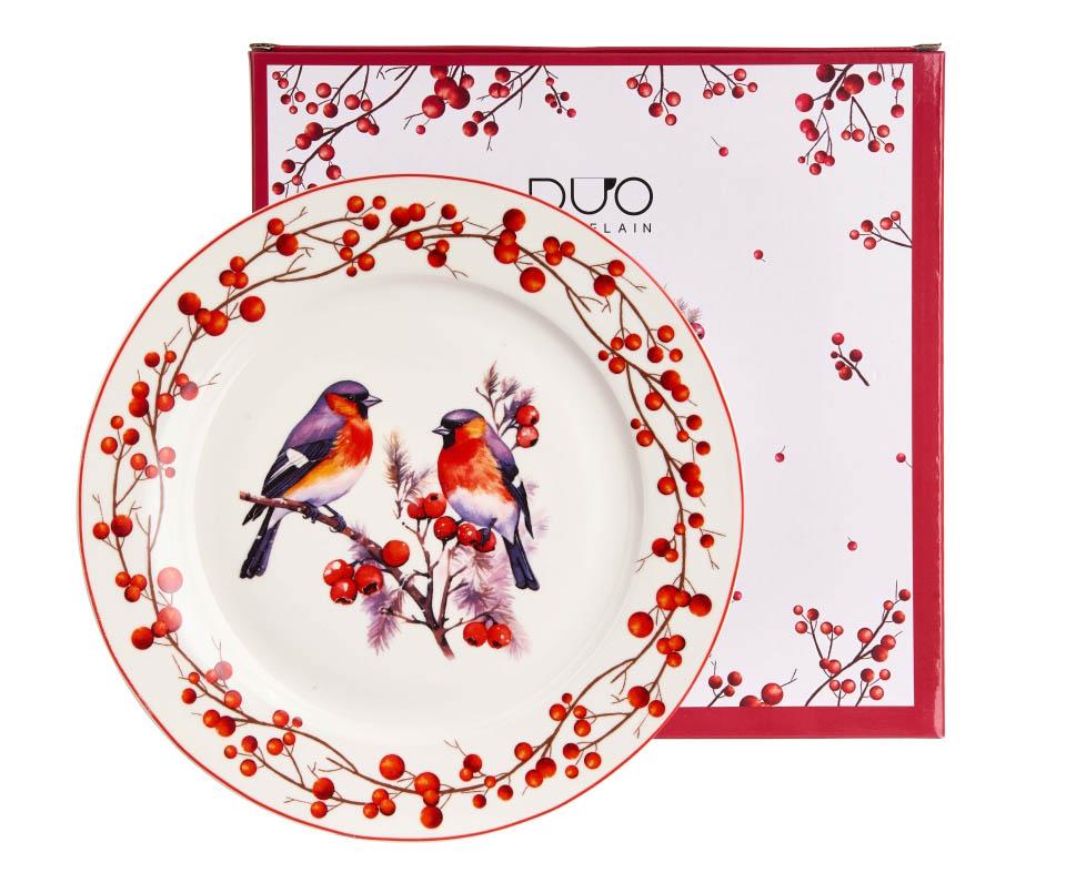 Veliki porcelanski tanjir NOVA GODINA - Ptice 