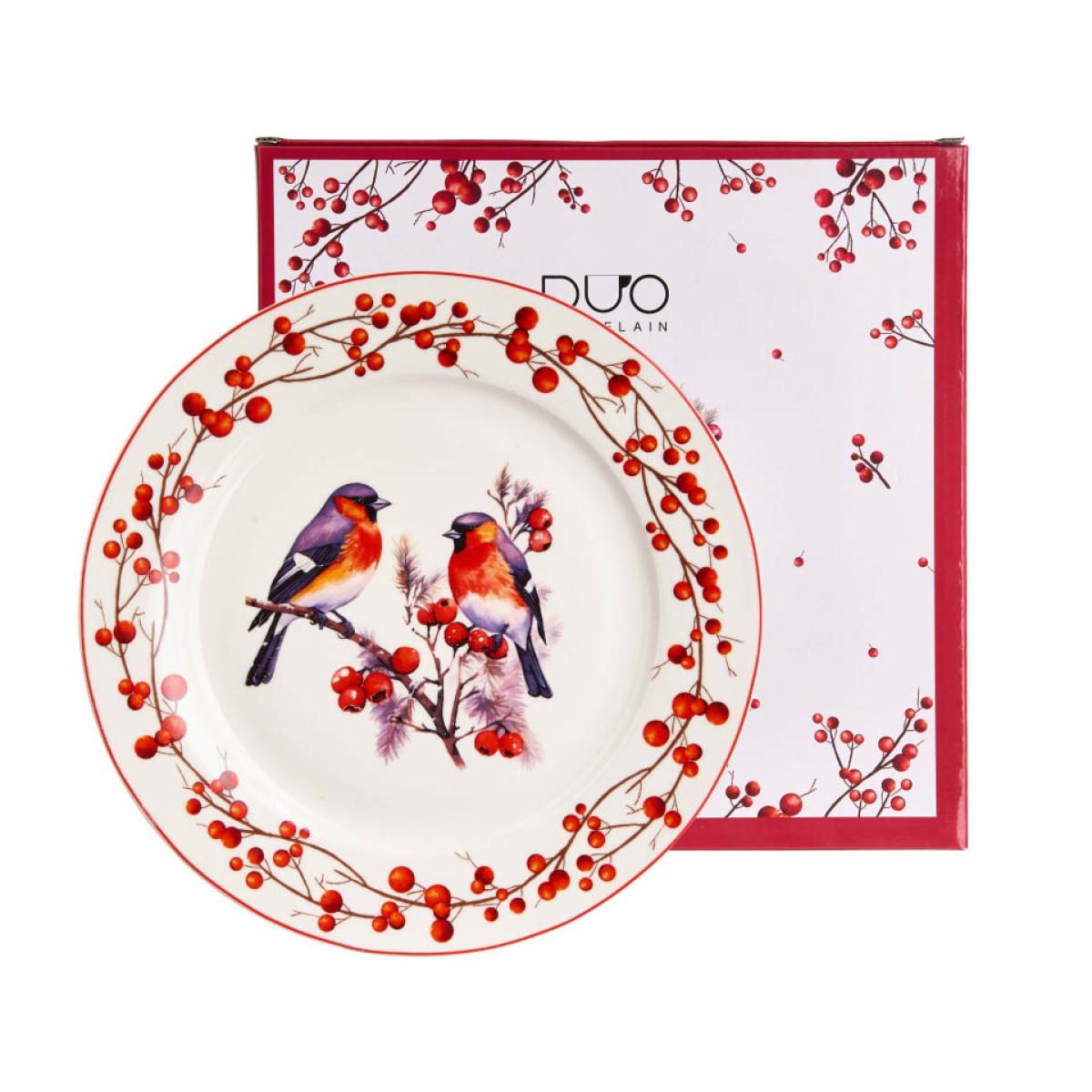 Veliki porcelanski tanjir NOVA GODINA - Ptice 