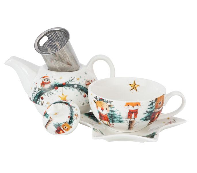 Set za čaj - čajnik sa šoljom NOVA GODINA 