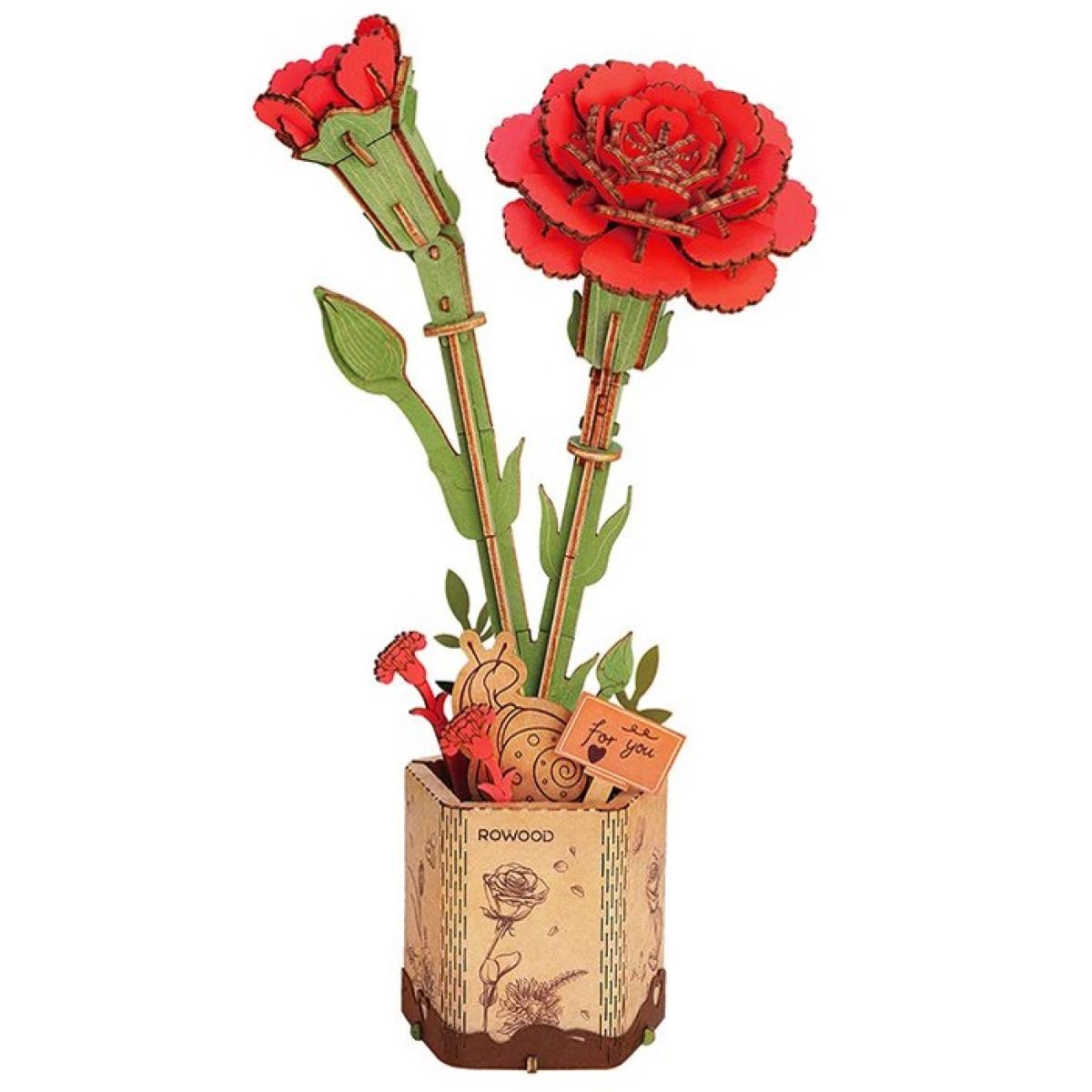 3D puzzle RED CARNATION 