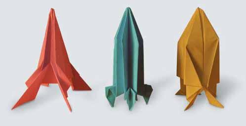 Origami set FLYING PAPER ROCKETS 