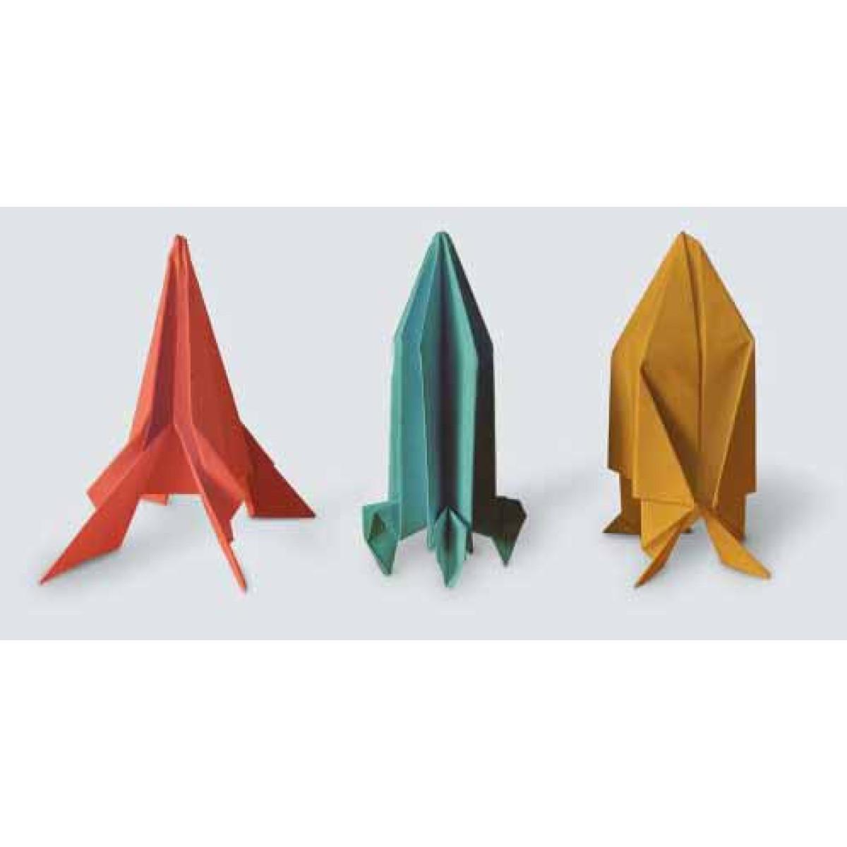 Origami set FLYING PAPER ROCKETS 