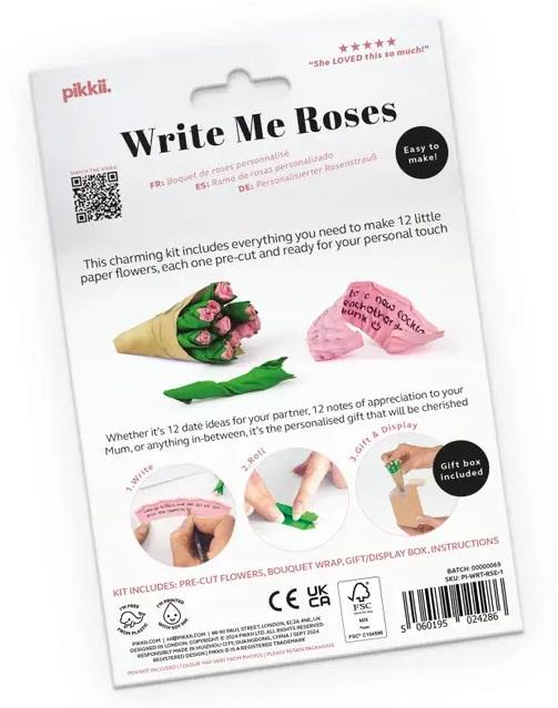 Origami set WRITE ME ROSES 