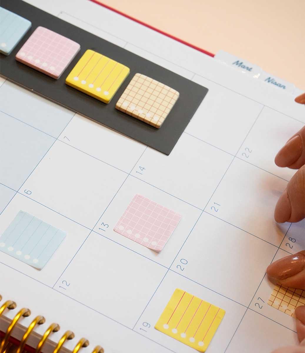 Mini blokovi za poruke KVADRAT, 4 boje, 20 listića 