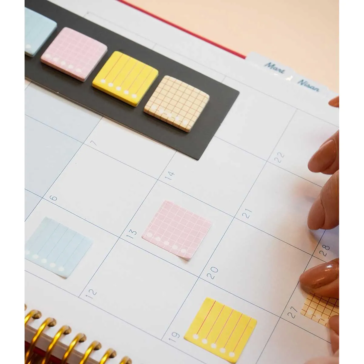 Mini blokovi za poruke KVADRAT, 4 boje, 20 listića 