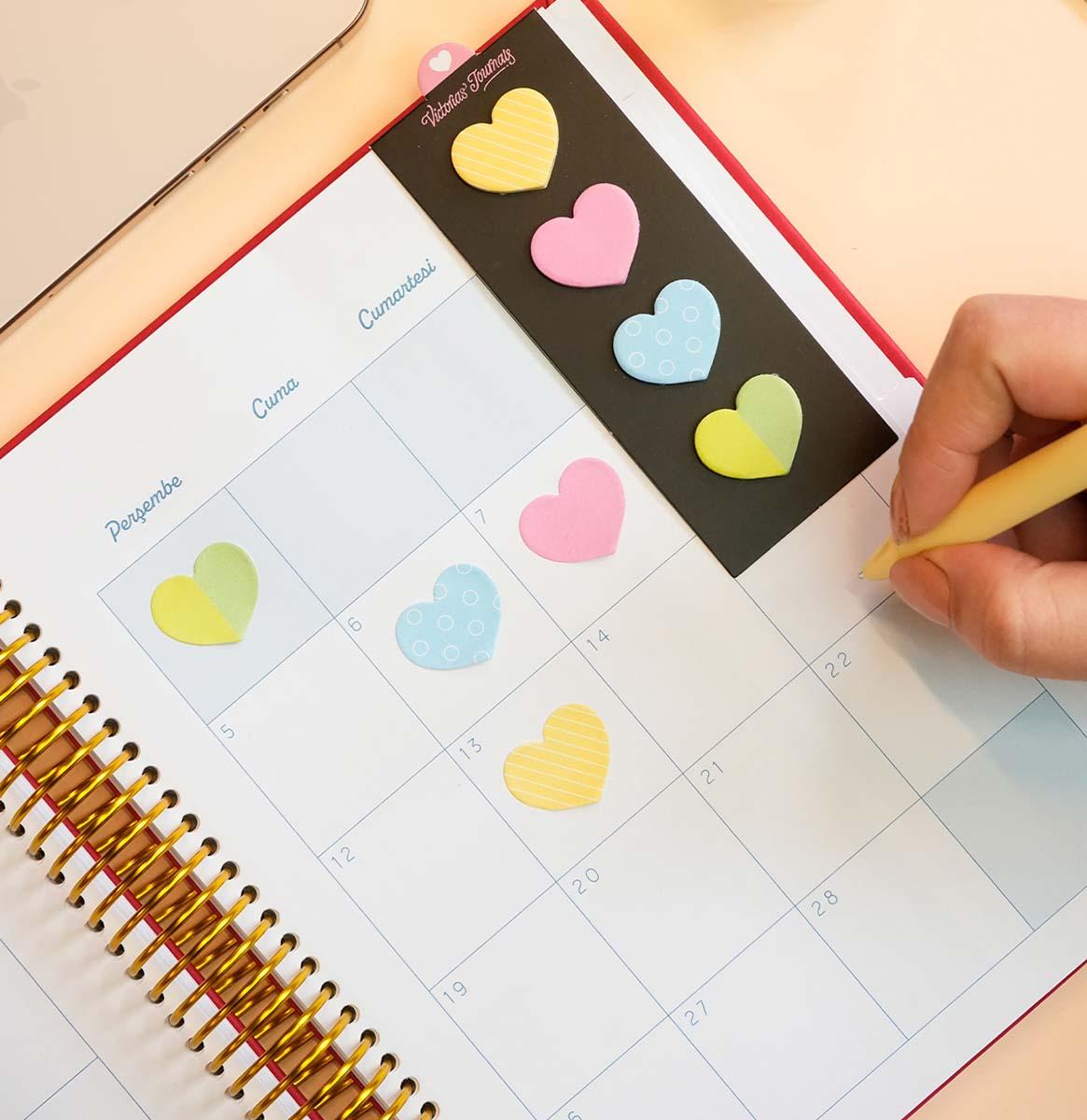 Mini blokovi za poruke SRCE, 4 boje, 20 listića 