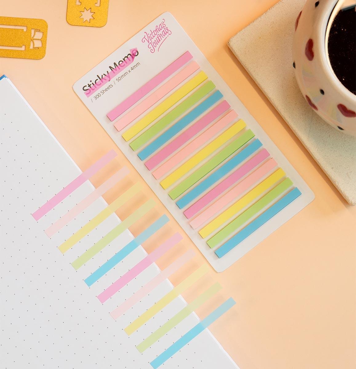 Trake za obeležavanje VJ 4,4x0.4cm, 20 listića, 15 boja 