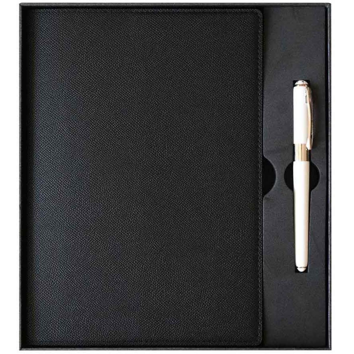 Rokovnik sa olovkom BOUTIQUES 19X25cm crni linije 