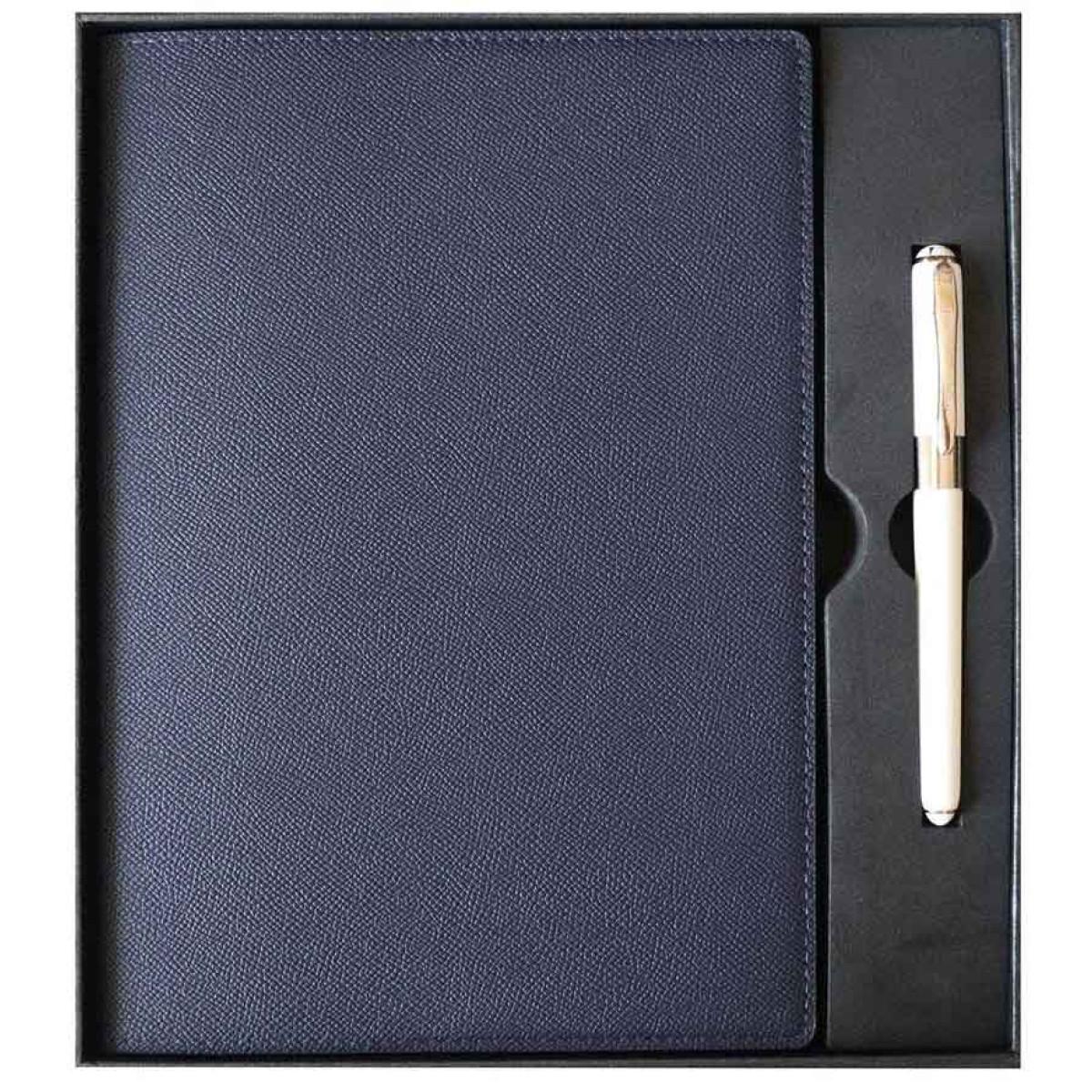 Rokovnik sa olovkom BOUTIQUES 19X25cm tamno plavi linije 