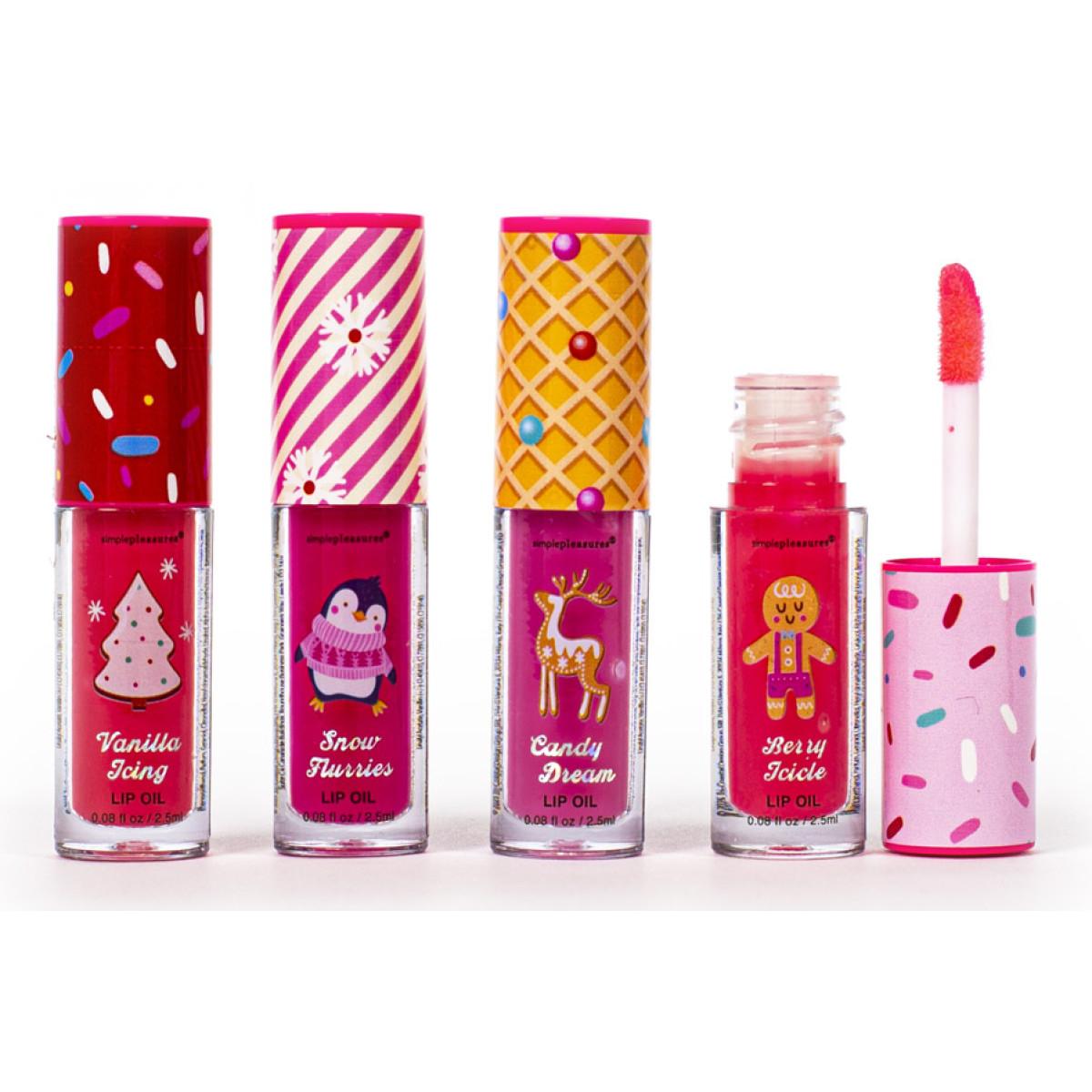 Novogodišnji poklon set četiri ulja za usne GINGERBREAD 