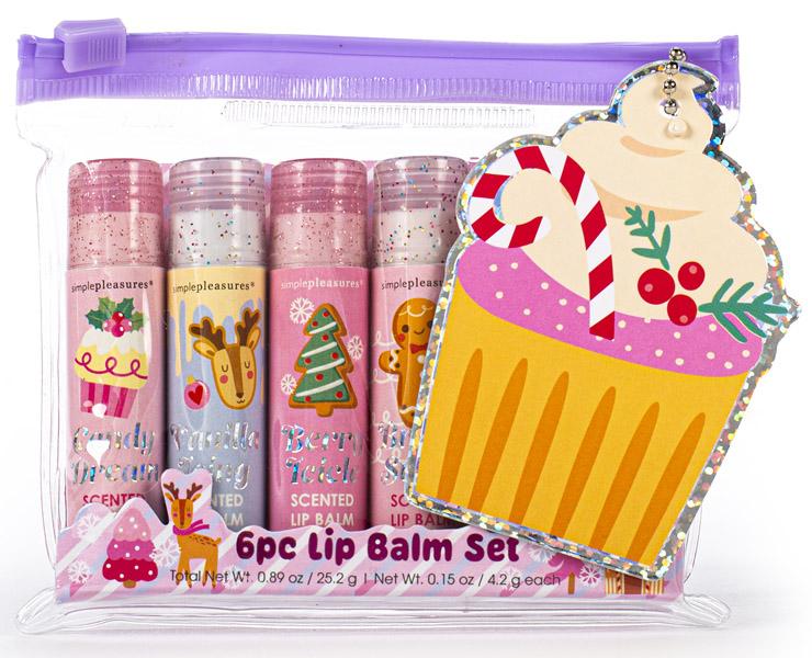 Novogodišnji set šest balzama za usne CUPCAKE 