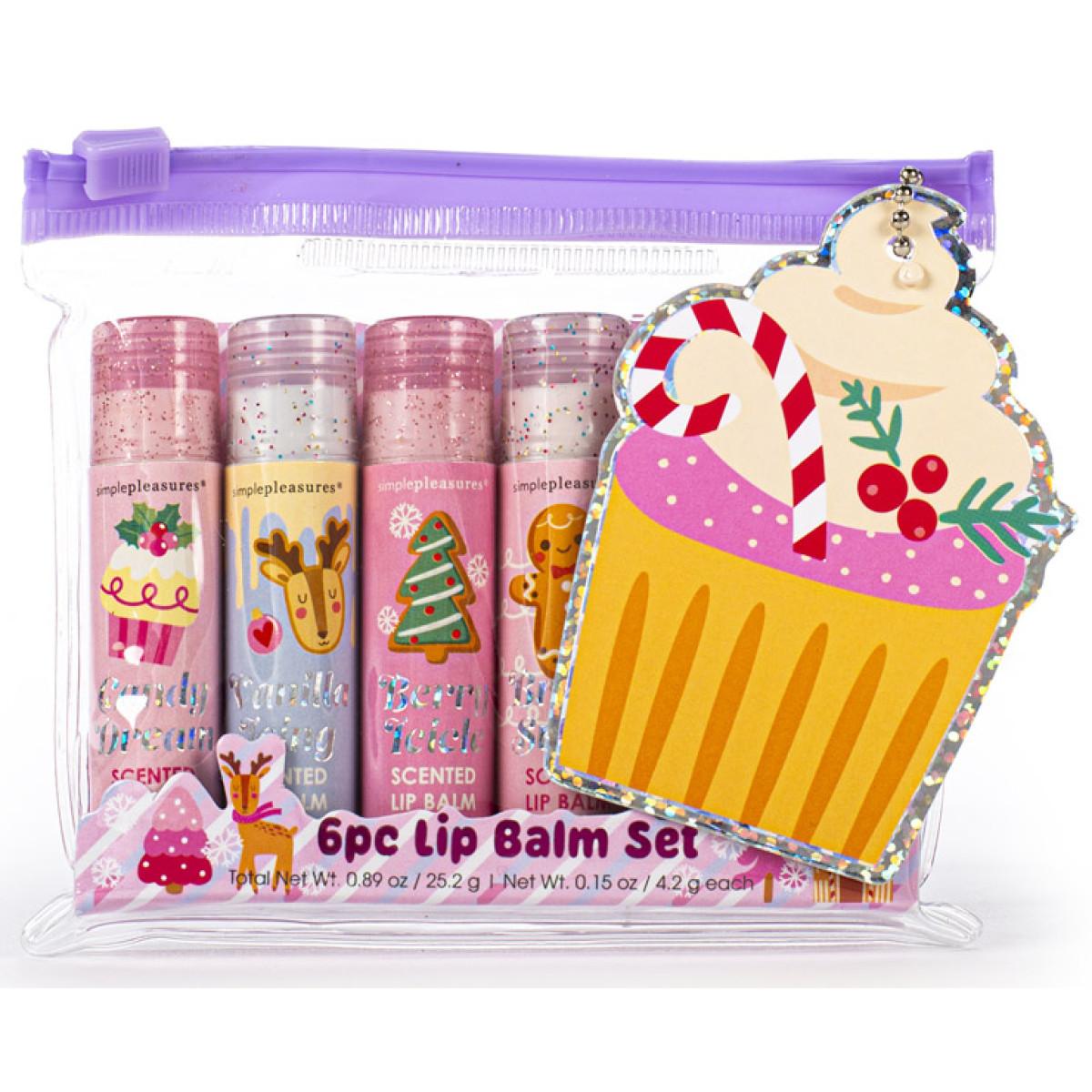 Novogodišnji set šest balzama za usne CUPCAKE 