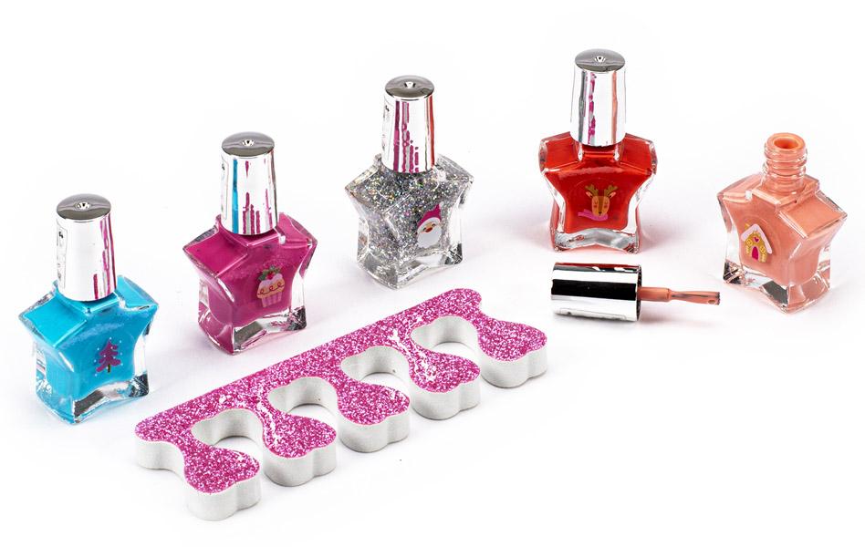 Novogodišnji set četiri laka za nokte + separator 