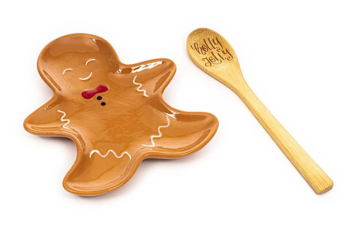 Novogodišnji set kašika i podmetač ĐUMBIRKO 