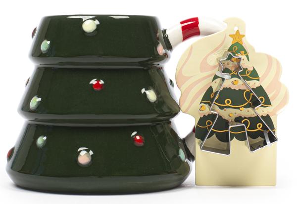 Novogodišnja šolja i kalup JELKA 