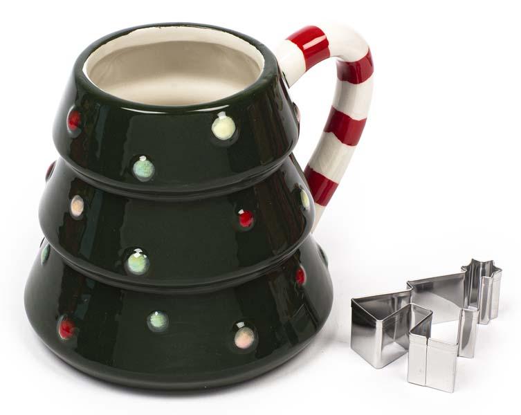 Novogodišnja šolja i kalup JELKA 