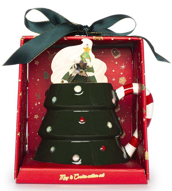 Novogodišnja šolja i kalup JELKA 