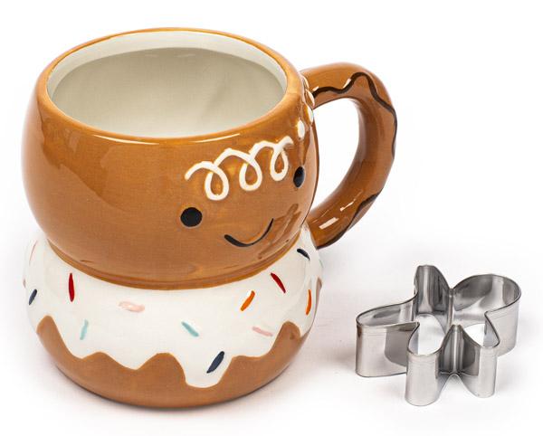 Novogodišnja šolja i kalup KOLAČIĆ - GINGERBREAD 