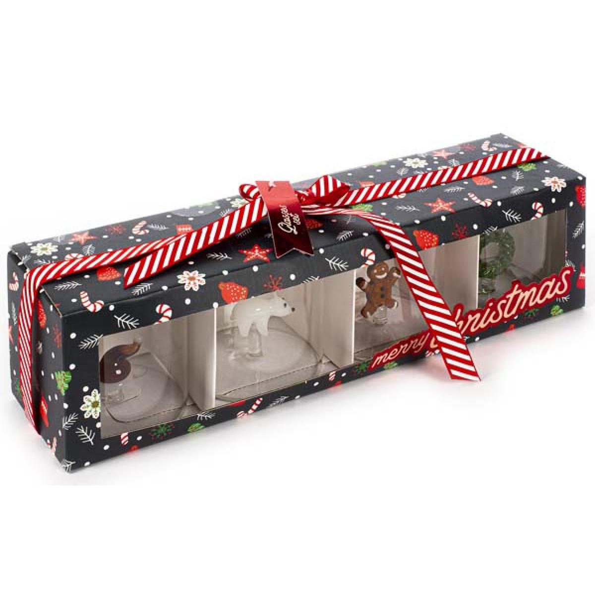 Set četiri novogodišnje čaše SREĆAN BOŽIĆ 