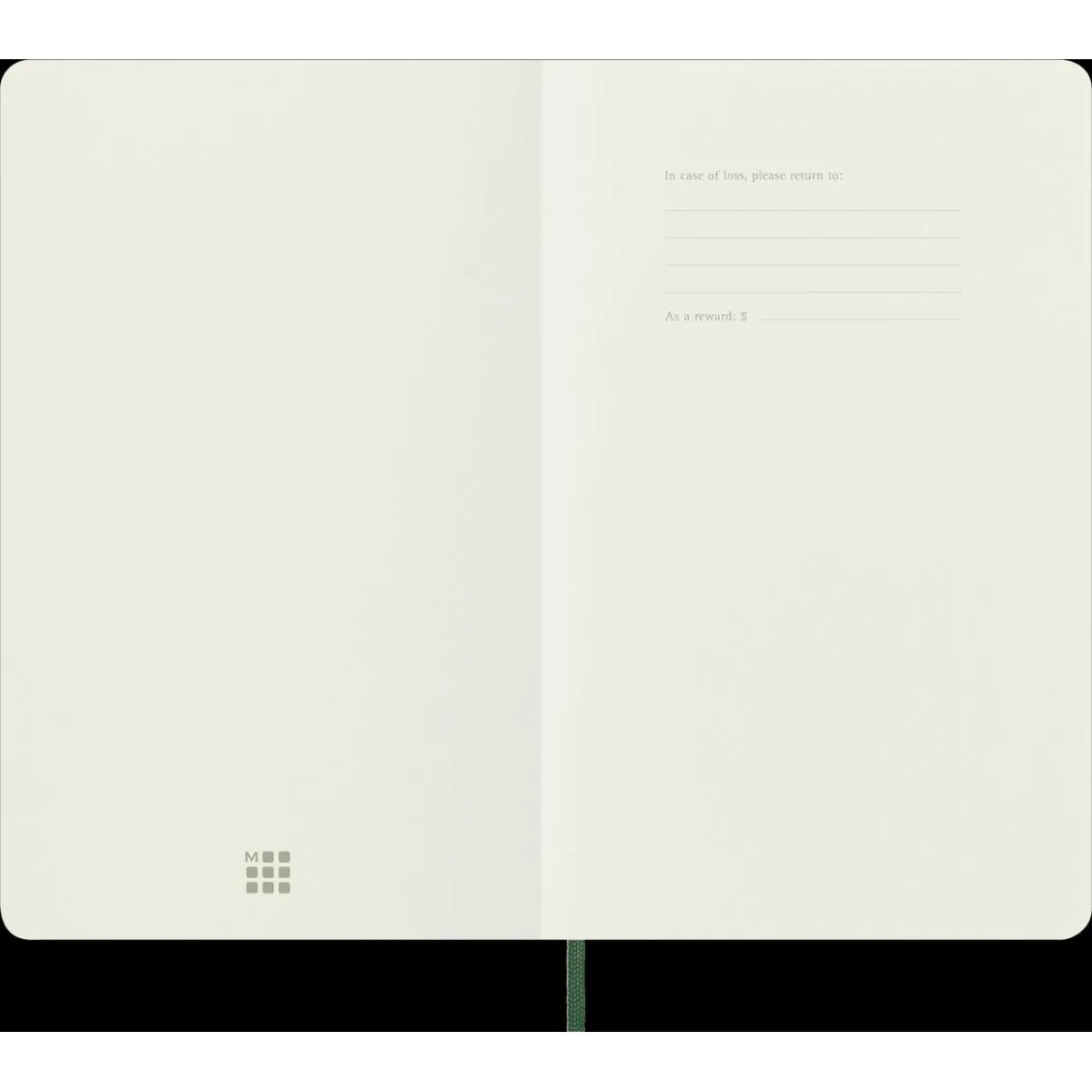 Notes na kvadratiće 13x21 LG MOLESKINE Myrtle Green soft 