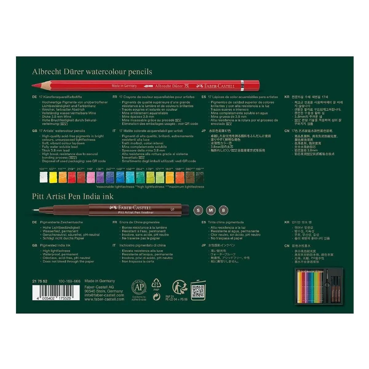 Akvarel bojice i ilustratorske olovke 1/21 FABER CASTEL - DURER 