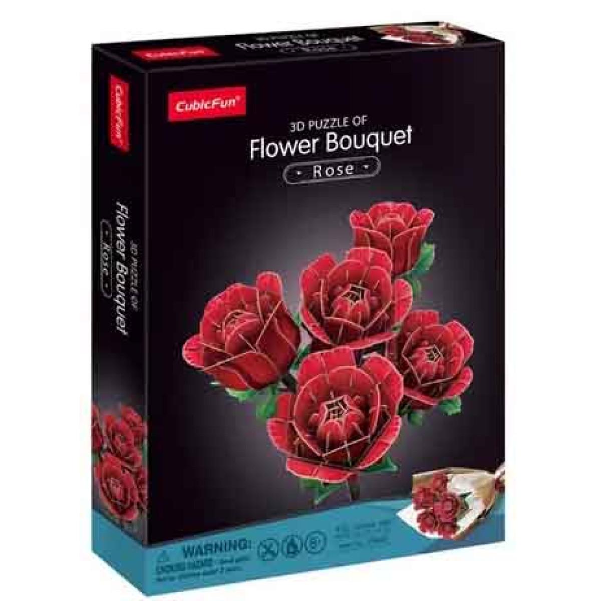 CubicFun 3D puzzle FLOWER BOUQUET - ROSE 