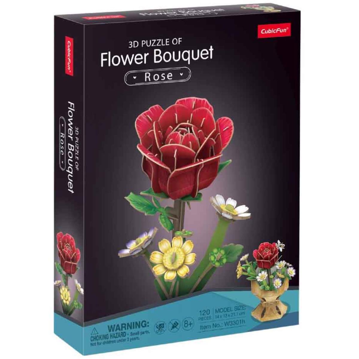 CubicFun 3D puzzle FLOWER BOUQUET - ROSE 120 kom 