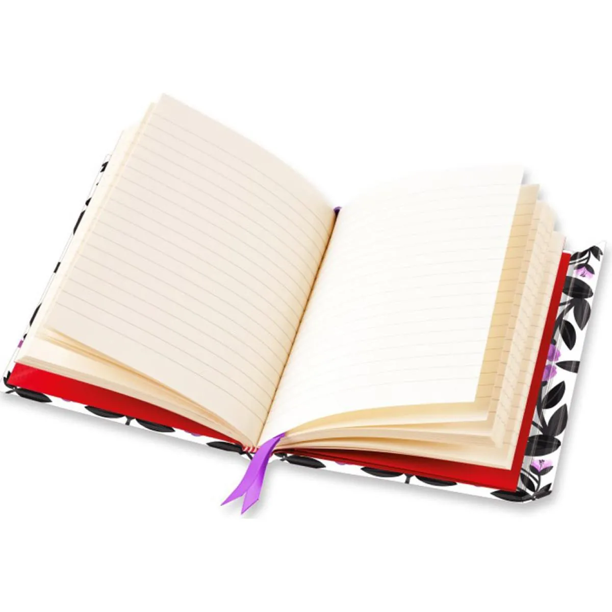 Notes NINA PACE: PURPLE FLOWERS 14x21cm 