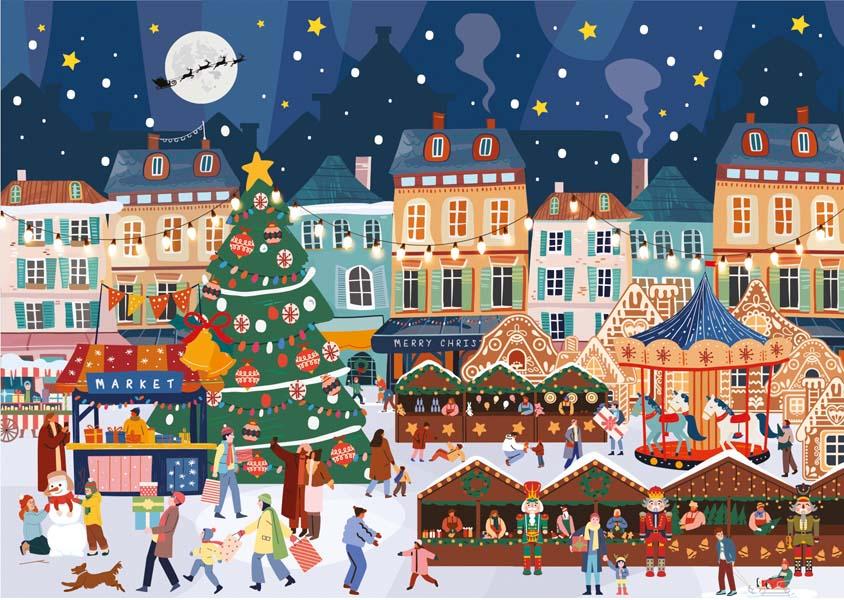 Novogodišnje puzzle BOŽIĆNO SEOCE 1000kom 