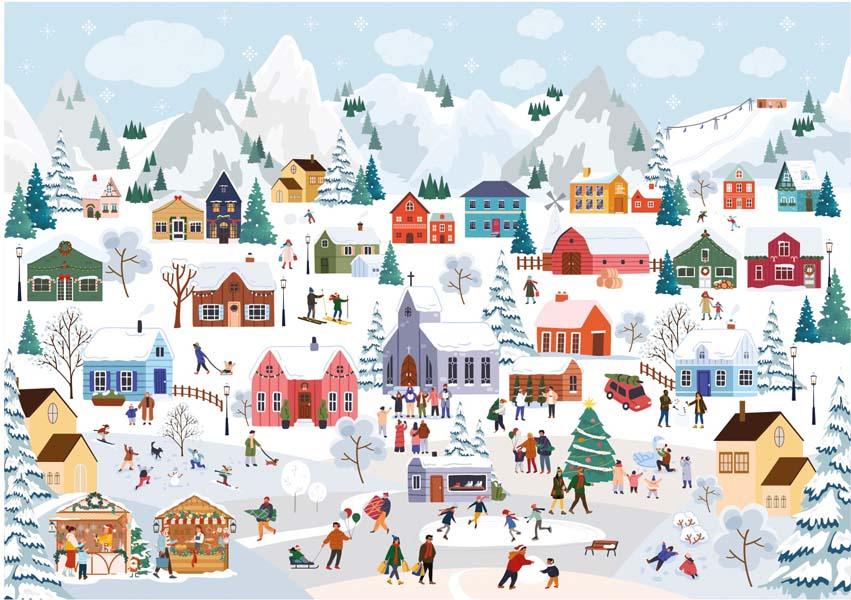 Novogodišnje puzzle CHRISTMAS MARKET 1000kom 