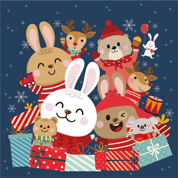 Novogodišnje puzzle HAPPY FRIENDS 49kom 