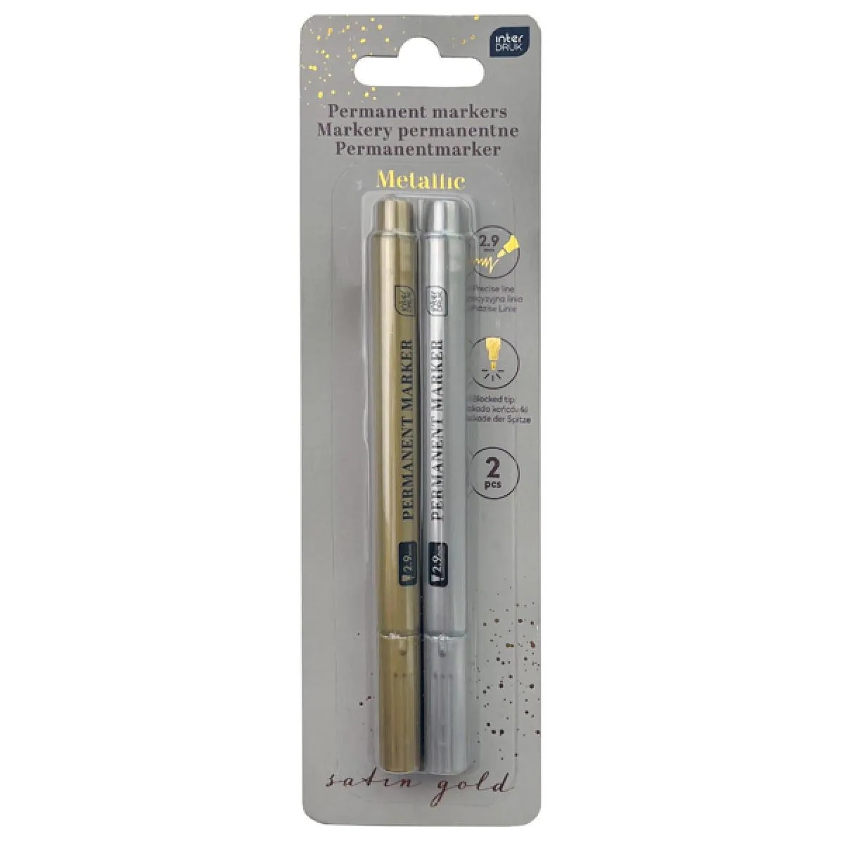 Set permanentnih markera METALLIC 