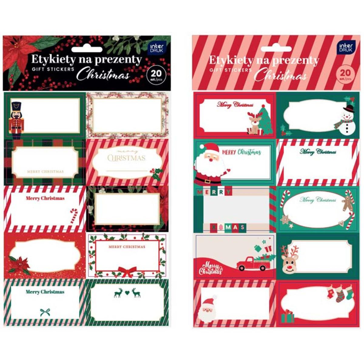 Novogodišnje samolepljive etikete za obeležavanje poklona 