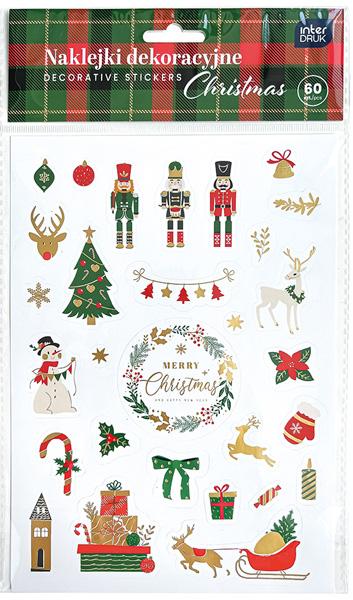 Novogodišnji set 60 stikera - BOŽIĆ 
