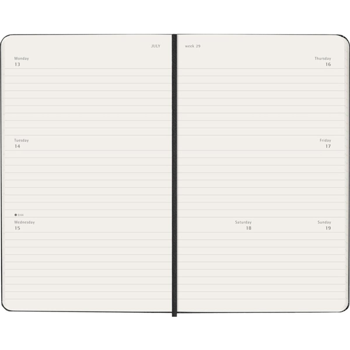 MOLESKINE Nedeljni planer TP CRNI 13 x 21 cm 
