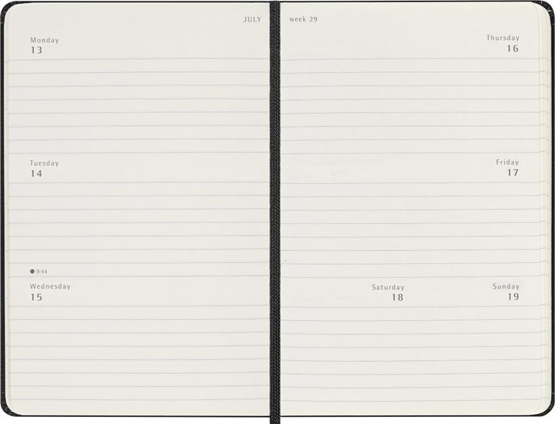 MOLESKINE Nedeljni planer TP CRNI 9 x 14 cm 