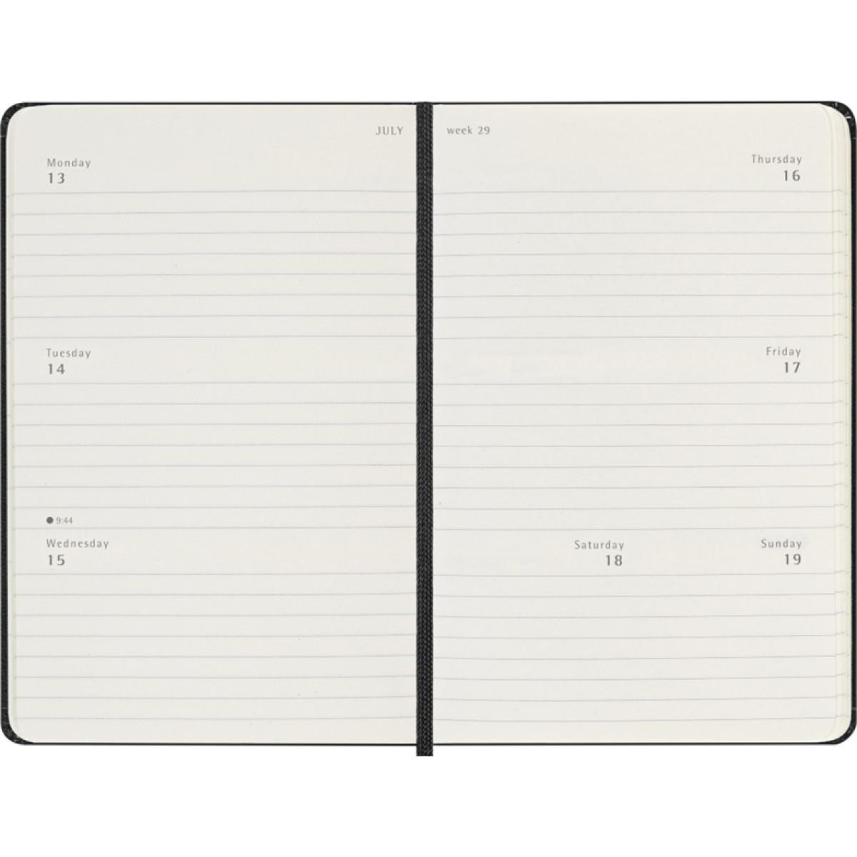 MOLESKINE Nedeljni planer TP CRNI 9 x 14 cm 