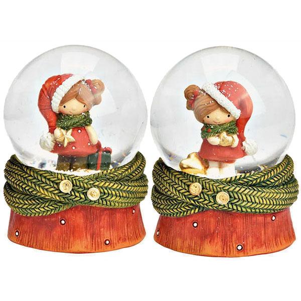 Novogodišnja staklena kugla DEVOJČICA 9cm (Više vrsta) 