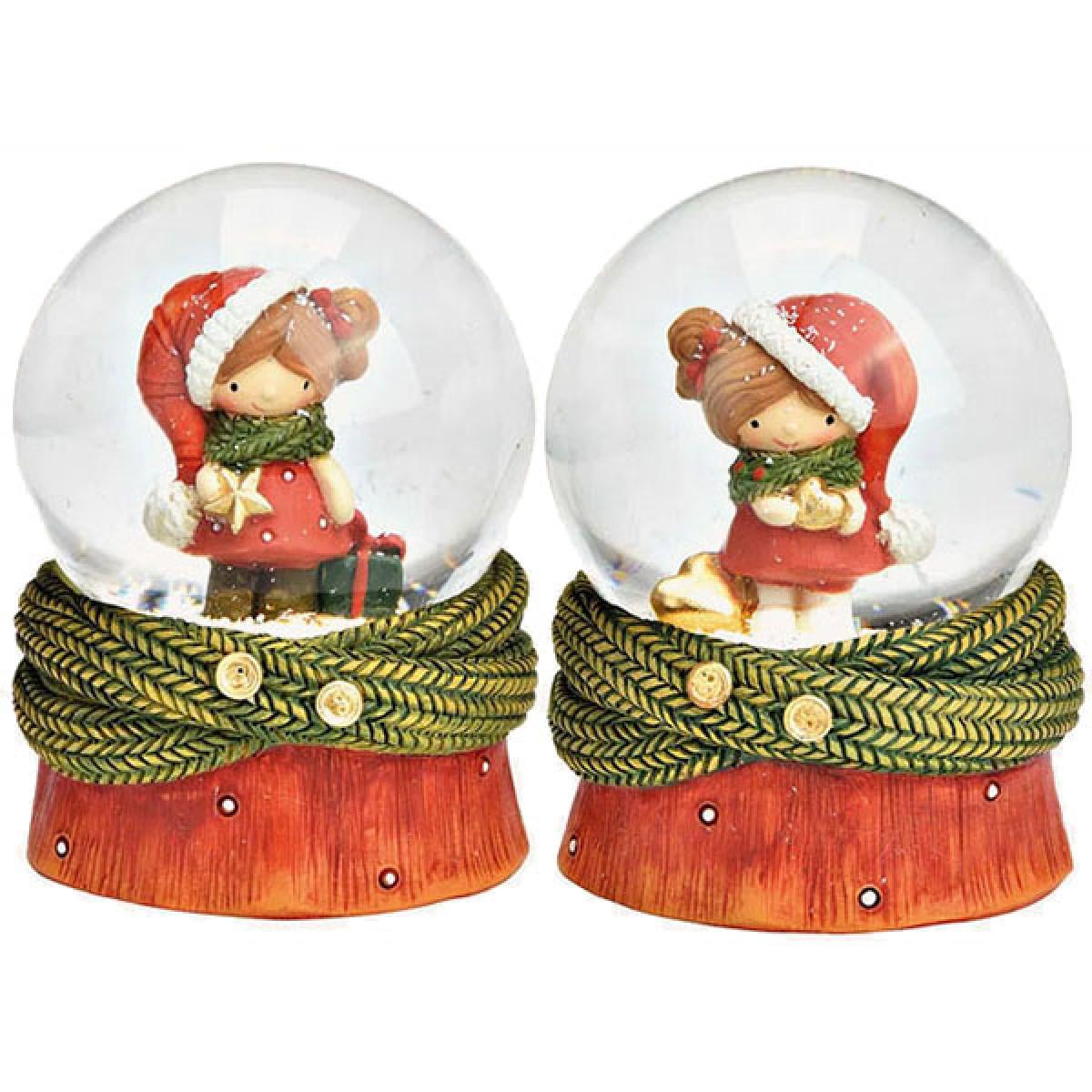 Novogodišnja staklena kugla DEVOJČICA 9cm (Više vrsta) 