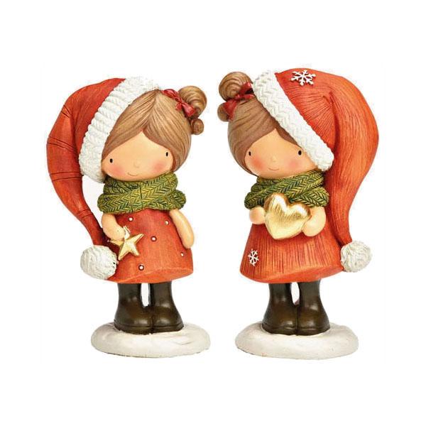 Novogodišnja figura DEVOJČICA SA ZVEZDOM 11cm 