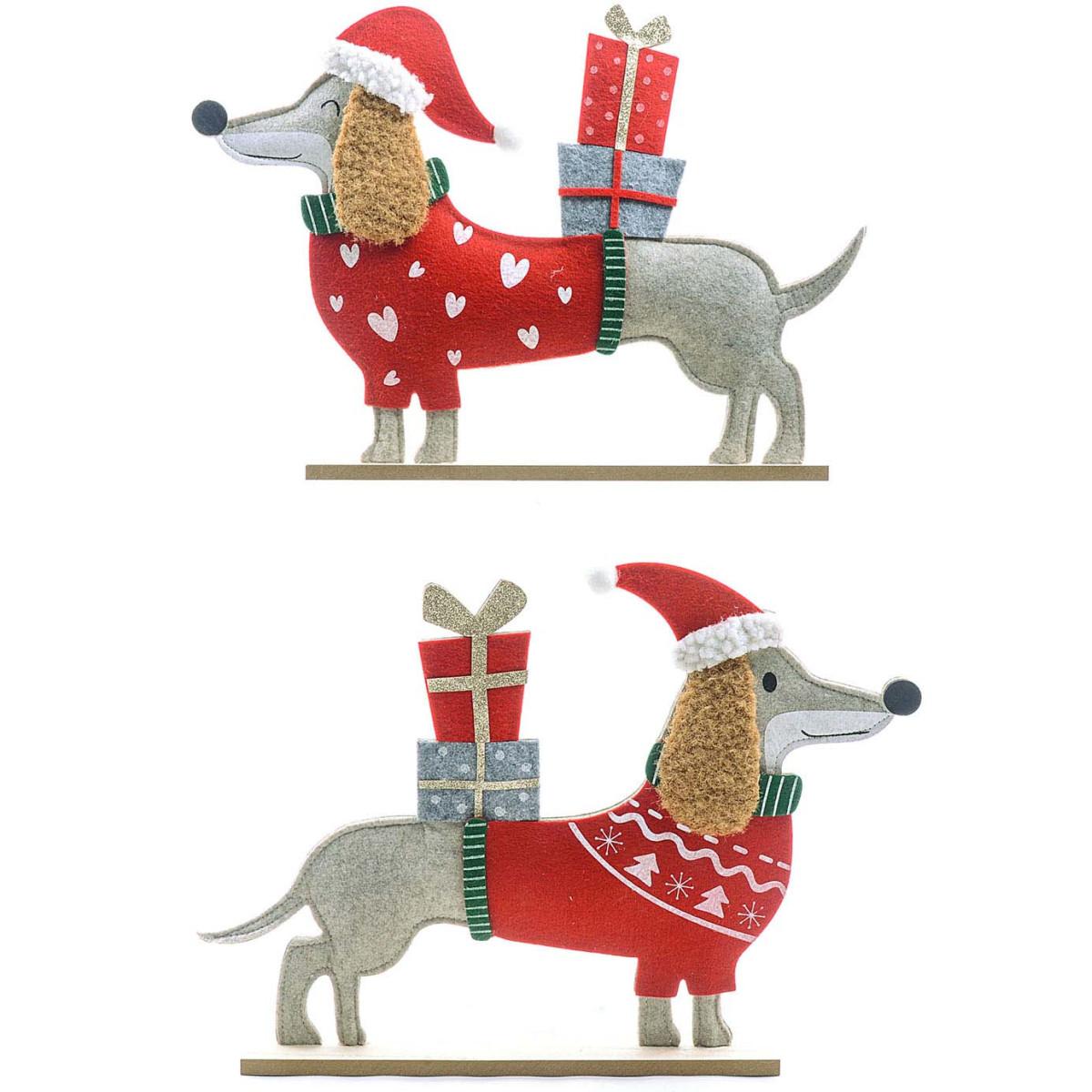 Novogodišnja figurica KUCA SA POKLONIMA 40x28cm 