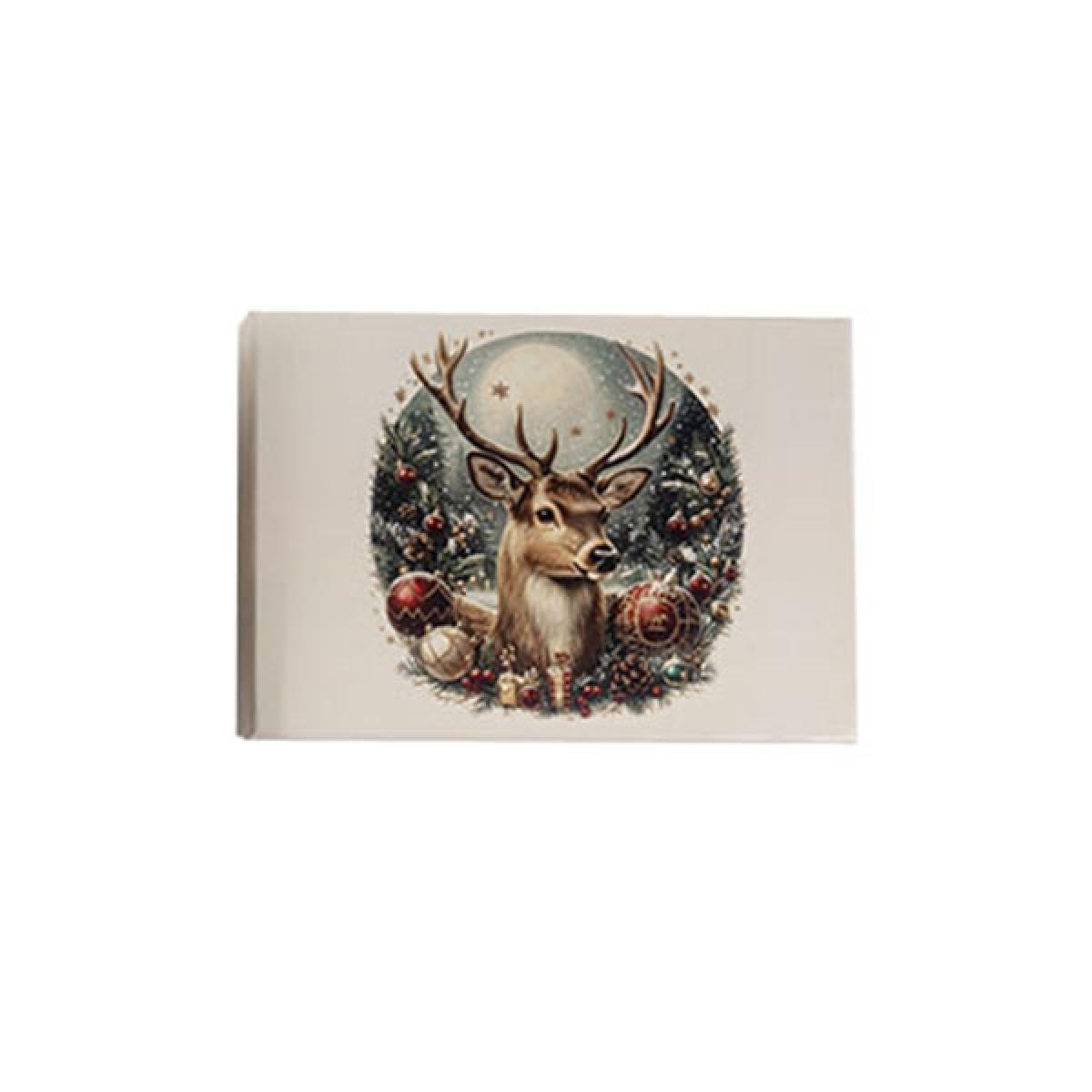 Novogodišnji ukrasi 1/6 JELEN 6cm 