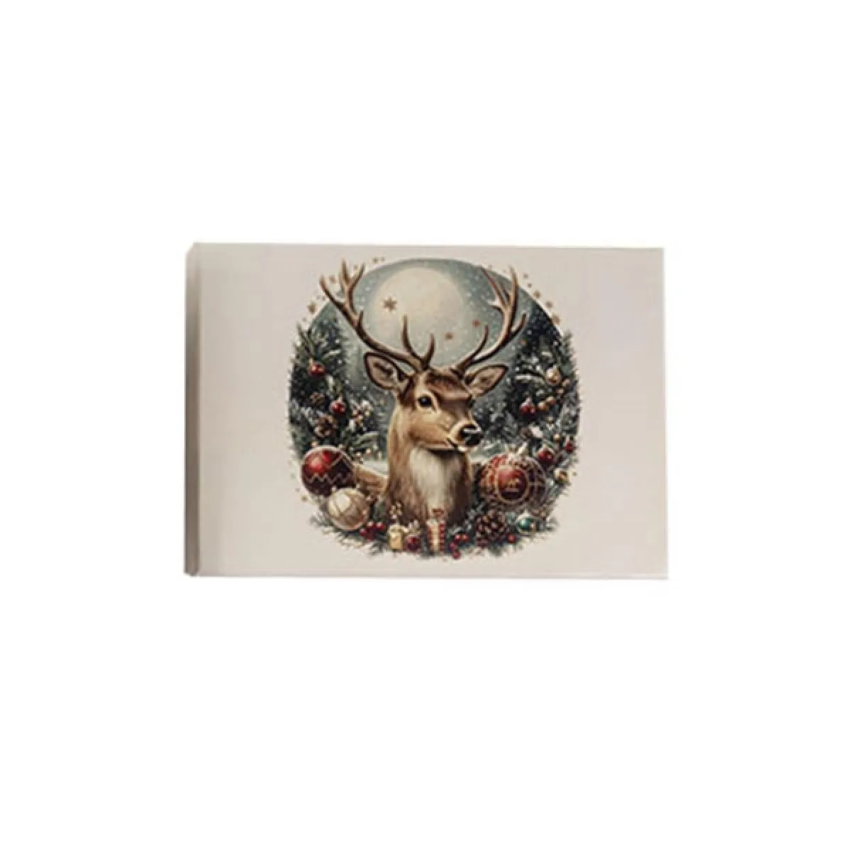 Novogodišnji ukrasi 1/6 JELEN 6cm 