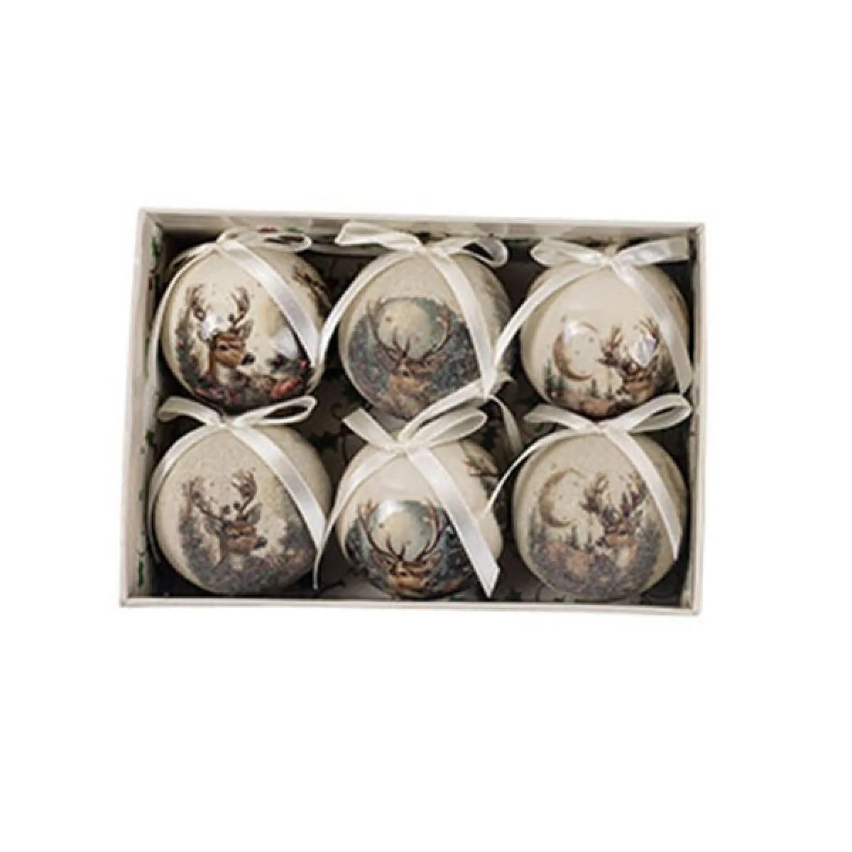 Novogodišnji ukrasi 1/6 JELEN 6cm 