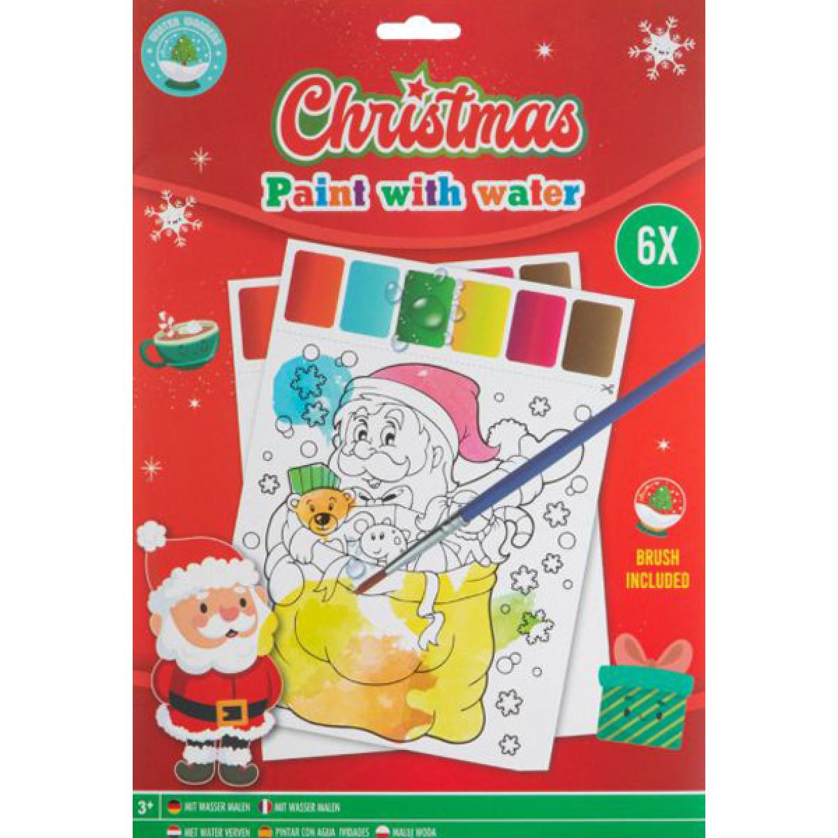 Novogodišnja bojanka vodom A4 - 6 listova 