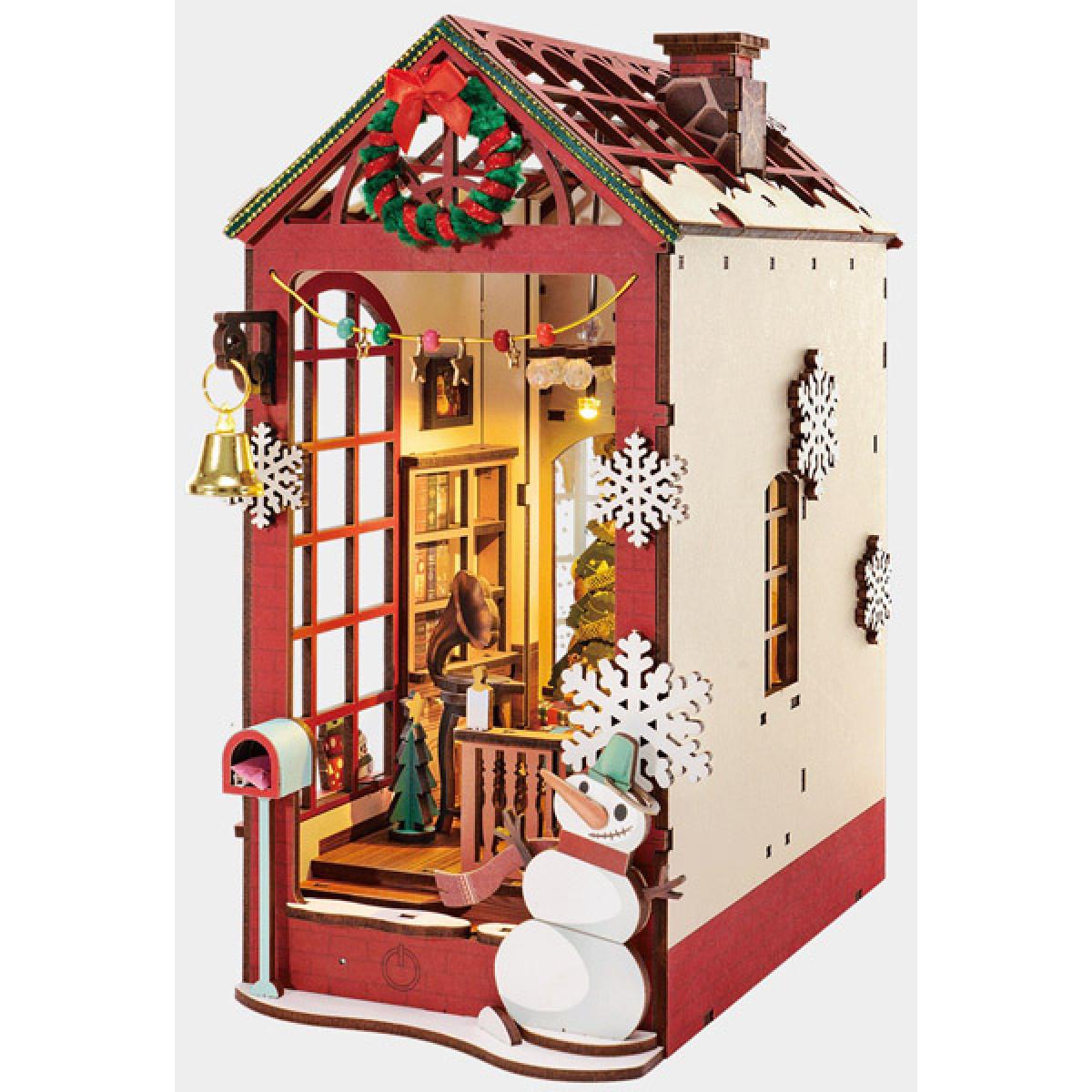 Novogodišnje 3D puzzle BOŽIĆNI ENTERIJER - Book Nook 