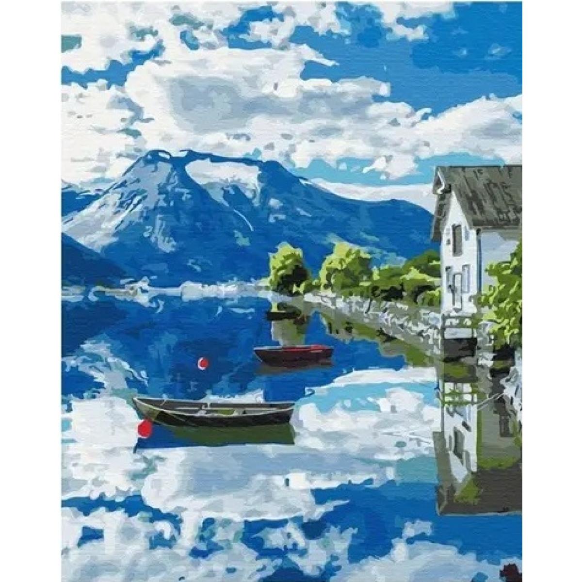 Kreativni set OBOJ PO BROJEVIMA - JEZERO 40x50cm 