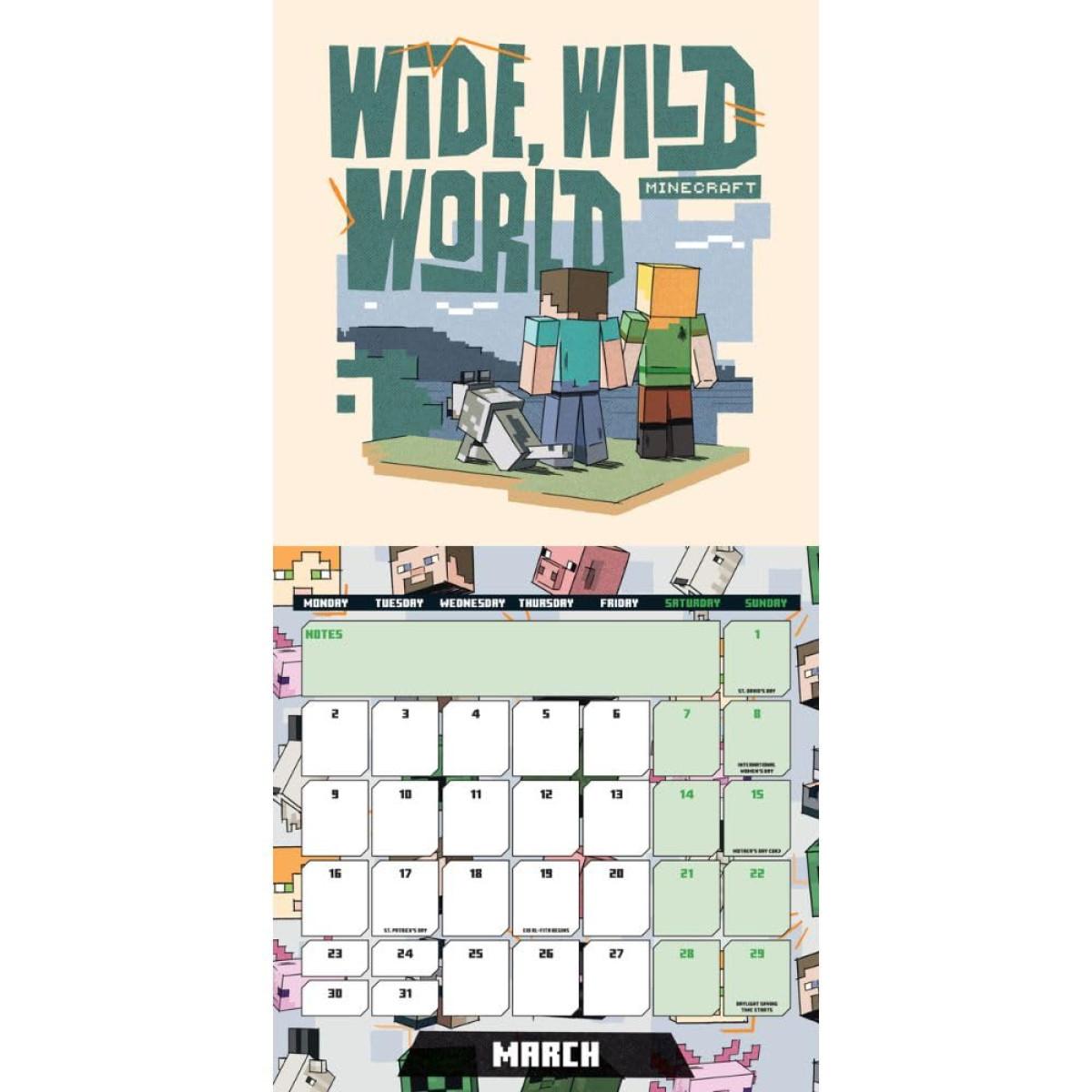 Kalendar 2026 MINECRAFT 