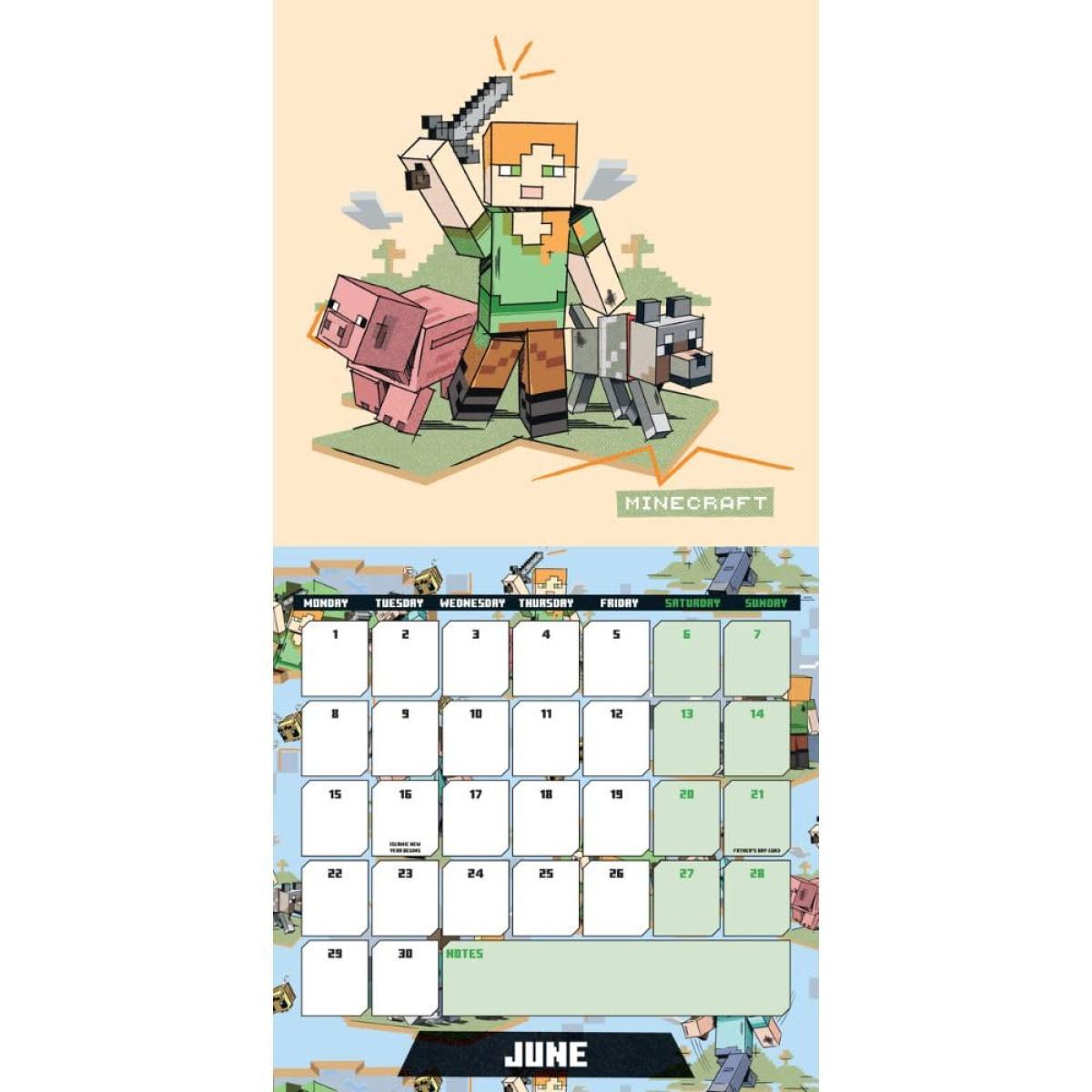 Kalendar 2026 MINECRAFT 