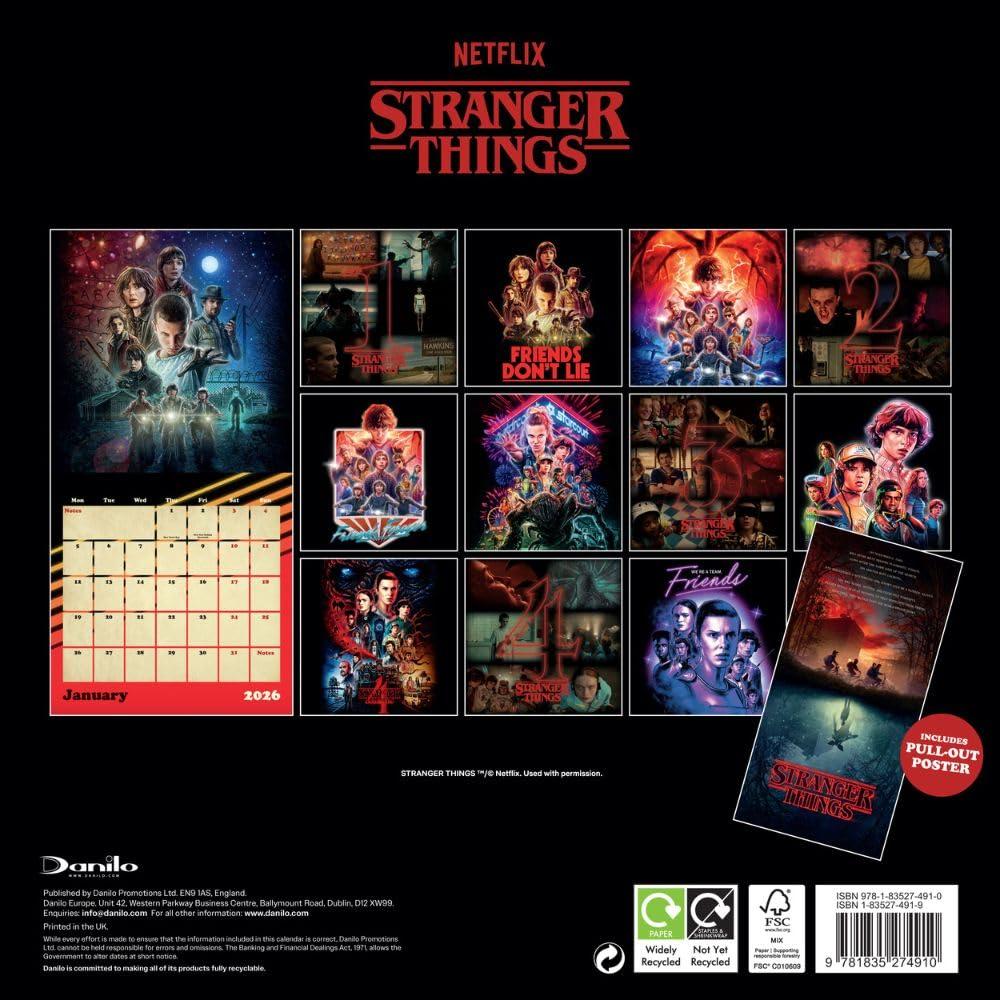 Kalendar 2026 STRANGER THINGS 